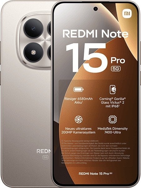Celular Xiaomi Redmi Note 15 Pro 5G 8gb 256gb - Titanium